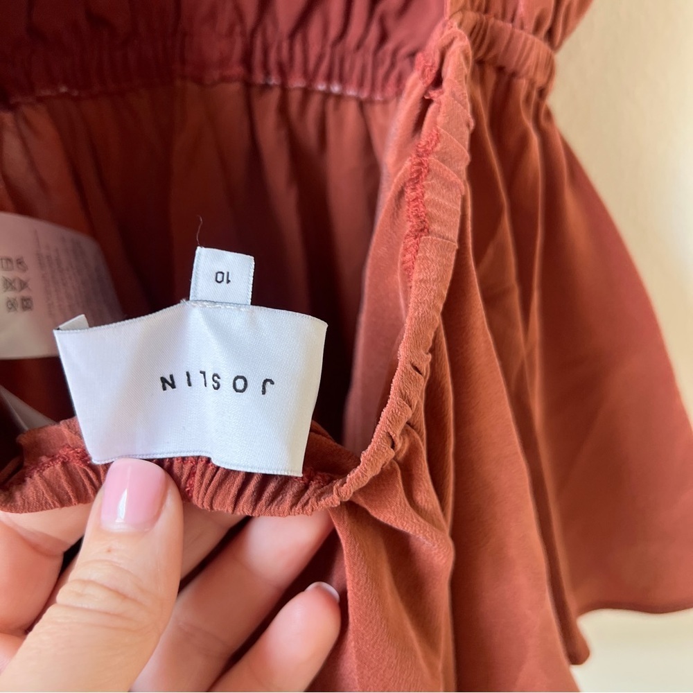 Joslin Liana Silk Camisole Sandwash Terracotta Silk Aus 10 US 6 - Picture 6 of 6